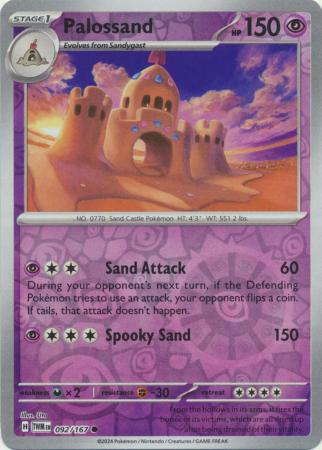 Scarlet & Violet: Twilight Masquerade : 092/167 - Palossand - Common Reverse Holo