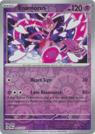 Scarlet & Violet: Twilight Masquerade : 093/167 - Enamorus - Holo Rare Reverse Holo