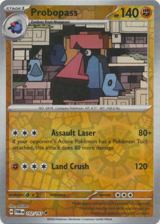 Scarlet & Violet: Twilight Masquerade : 102/167 - Probopass - Uncommon Reverse Holo