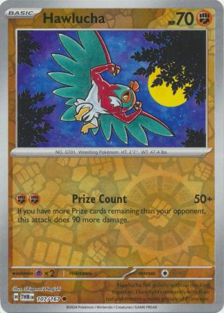Scarlet & Violet: Twilight Masquerade : 107/167 - Hawlucha - Common Reverse Holo