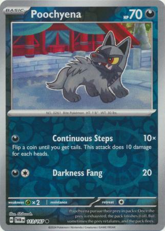 Scarlet & Violet: Twilight Masquerade : 113/167 - Poochyena - Common Reverse Holo