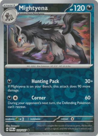 Scarlet & Violet: Twilight Masquerade : 114/167 - Mightyena - Uncommon Reverse Holo
