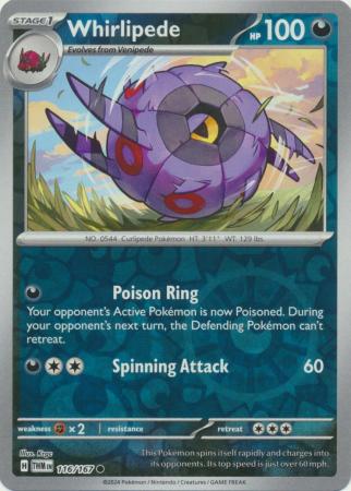 Scarlet & Violet: Twilight Masquerade : 116/167 - Whirlipede - Common Reverse Holo