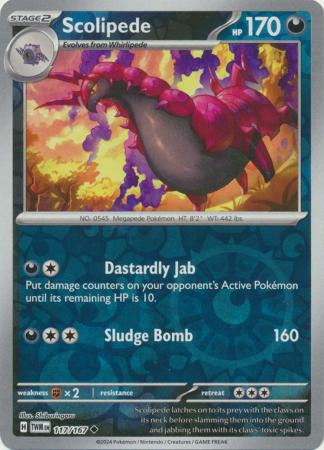 Scarlet & Violet: Twilight Masquerade : 117/167 - Scolipede - Uncommon Reverse Holo