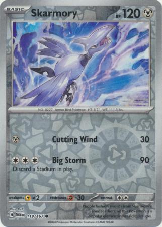 Scarlet & Violet: Twilight Masquerade : 119/167 - Skarmory  - Common Reverse Holo
