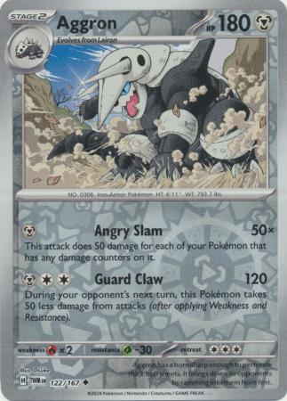 Scarlet & Violet: Twilight Masquerade : 122/167 - Aggron - Uncommon Reverse Holo