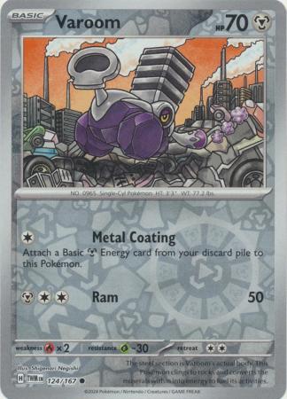 Scarlet & Violet: Twilight Masquerade : 124/167 - Varoom - Common Reverse Holo