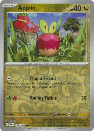 Scarlet & Violet: Twilight Masquerade : 126/167 - Applin - Common Reverse Holo