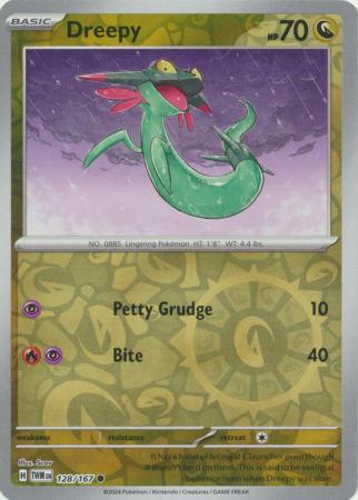 Scarlet & Violet: Twilight Masquerade : 128/167 - Dreepy - Common Reverse Holo
