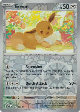 Scarlet & Violet: Twilight Masquerade : 135/167 - Eevee - Common Reverse Holo