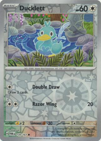 Scarlet & Violet: Twilight Masquerade : 139/167 - Ducklett - Common Reverse Holo