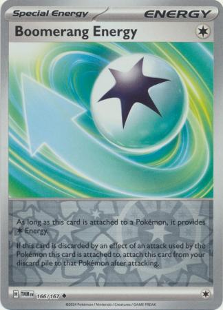 Scarlet & Violet: Twilight Masquerade : 166/167 - Boomerang Energy - Uncommon Reverse Holo