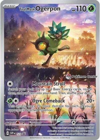 Scarlet & Violet: Twilight Masquerade : SVP123 - Teal Mask Ogerpon - Pokemon Center Exclusive Illustration Rare Promo