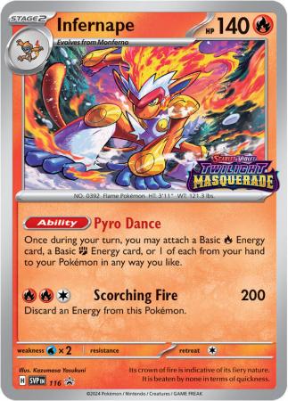 Scarlet & Violet: Twilight Masquerade : SVP116 - Infernape - Prerelease Promo