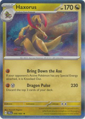 Scarlet & Violet: Shrouded Fable : 046/064 - Haxorus - Holo Rare