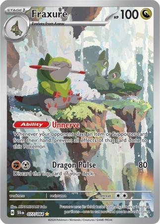Scarlet & Violet: Shrouded Fable : 077/064 - Fraxure - Illustration Rare