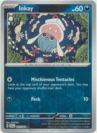 Scarlet & Violet: Shrouded Fable : 033/064 - Inkay - Common Reverse Holo