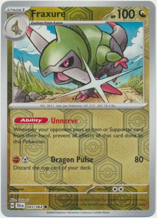 Scarlet & Violet: Shrouded Fable : 045/064 - Fraxure - Common Reverse Holo