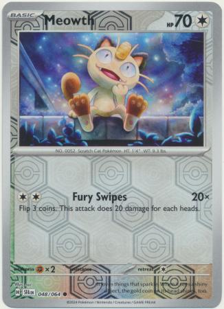 Scarlet & Violet: Shrouded Fable : 048/064 - Meowth - Common Reverse Holo