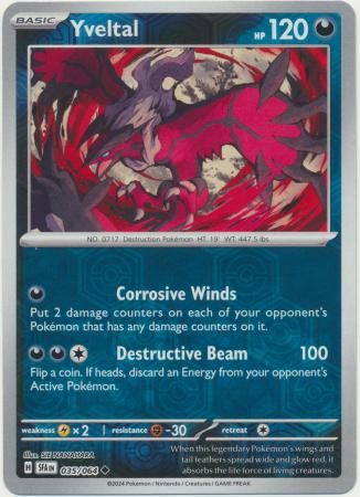 Scarlet & Violet: Shrouded Fable : 035/064 - Yveltal - Uncommon Reverse Holo