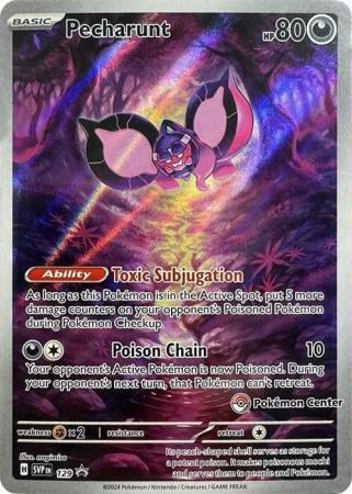 Scarlet & Violet: Shrouded Fable : SVP129 - Pecharunt - Pokemon Center Exclusive Illustration Rare Promo