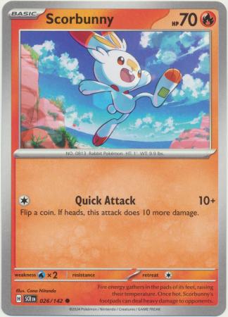Scarlet & Violet: Stellar Crown : 026/142 - Scorbunny - Common