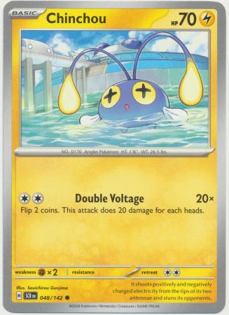 Scarlet & Violet: Stellar Crown : 048/142 - Chinchou - Common