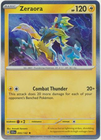 Scarlet & Violet: Stellar Crown : 055/142 - Zeraora - Holo Rare