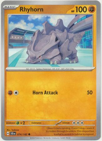 Scarlet & Violet: Stellar Crown : 074/142 - Rhyhorn - Common