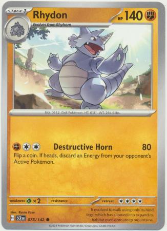 Scarlet & Violet: Stellar Crown : 075/142 - Rhydon - Common