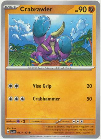 Scarlet & Violet: Stellar Crown : 087/142 - Crabrawler - Common