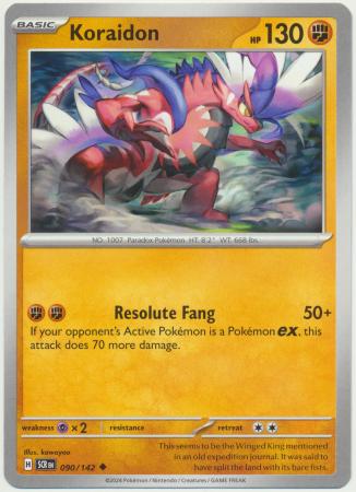 Scarlet & Violet: Stellar Crown : 090/142 - Koraidon - Uncommon