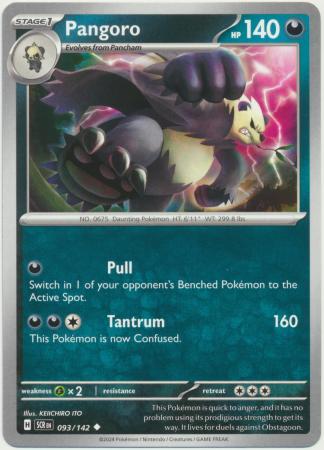Scarlet & Violet: Stellar Crown :  093/142 - Pangoro - Uncommon