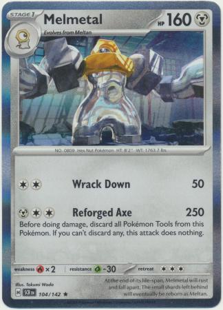 Scarlet & Violet: Stellar Crown : 104/142 - Melmetal - Holo Rare