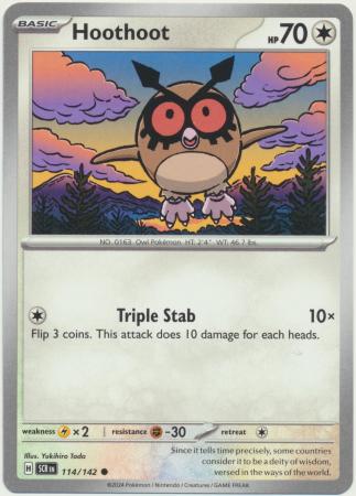 Scarlet & Violet: Stellar Crown : 114/142 - Hoothoot - Common