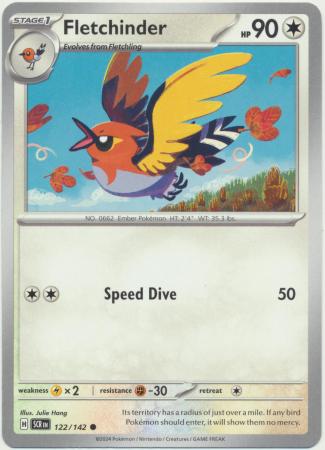 Scarlet & Violet: Stellar Crown : 122/142 - Fletchinder - Common)
