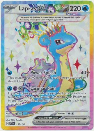 Scarlet & Violet: Stellar Crown : 158/142 - Lapras ex - Full Art Secret Rare