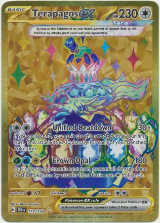 Scarlet & Violet: Stellar Crown : 173/142 - Terapagos ex - Gold Secret Rare