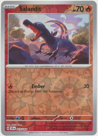Scarlet & Violet: Stellar Crown : 023/142 - Salandit - Common Reverse Holo