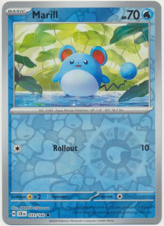 Scarlet & Violet: Stellar Crown : 033/142 - Marill - Common Reverse Holo