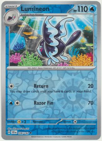 Scarlet & Violet: Stellar Crown : 036/142 - Lumineon - Uncommon Reverse Holo