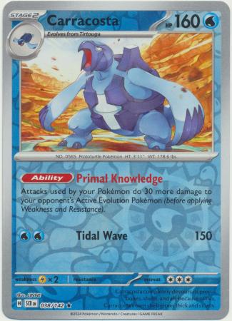 Scarlet & Violet: Stellar Crown : 038/142 - Carracosta - Reverse Holo Rare