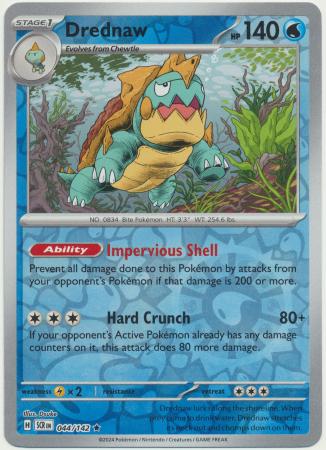 Scarlet & Violet: Stellar Crown : 044/142 - Drednaw - Reverse Holo Rare