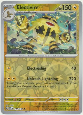 Scarlet & Violet: Stellar Crown : 047/142 - Electivire - Uncommon Reverse Holo