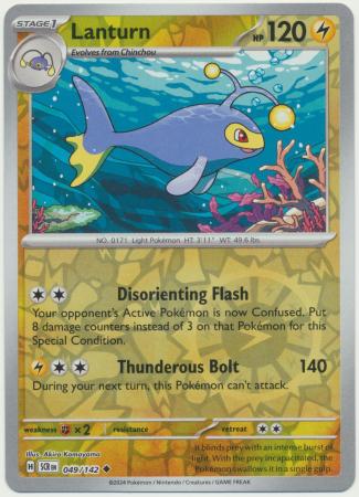Scarlet & Violet: Stellar Crown : 049/142 - Lanturn - Uncommon Reverse Holo