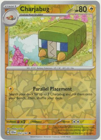 Scarlet & Violet: Stellar Crown : 052/142 - Charjabug - Common Reverse Holo