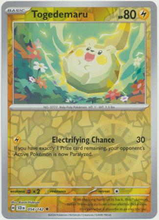 Scarlet & Violet: Stellar Crown : 054/142 - Togedemaru - Uncommon Reverse Holo