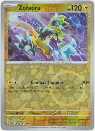 Scarlet & Violet: Stellar Crown : 055/142 - Zeraora - Reverse Holo Rare