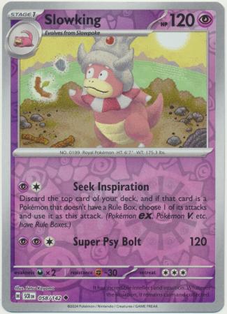 Scarlet & Violet: Stellar Crown : 058/142 - Slowking - Uncommon Reverse Holo