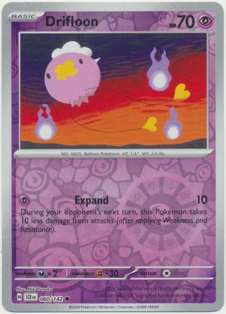 Scarlet & Violet: Stellar Crown : 060/142 - Drifloon - Common Reverse Holo